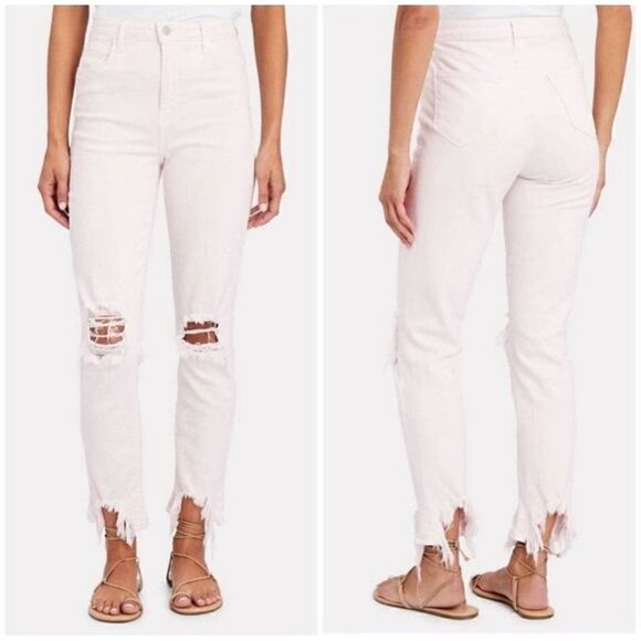 NWOT L'AGENCE High Line High Rise Skinny Jeans In Light Pink Size 25 - Picture 1 of 15